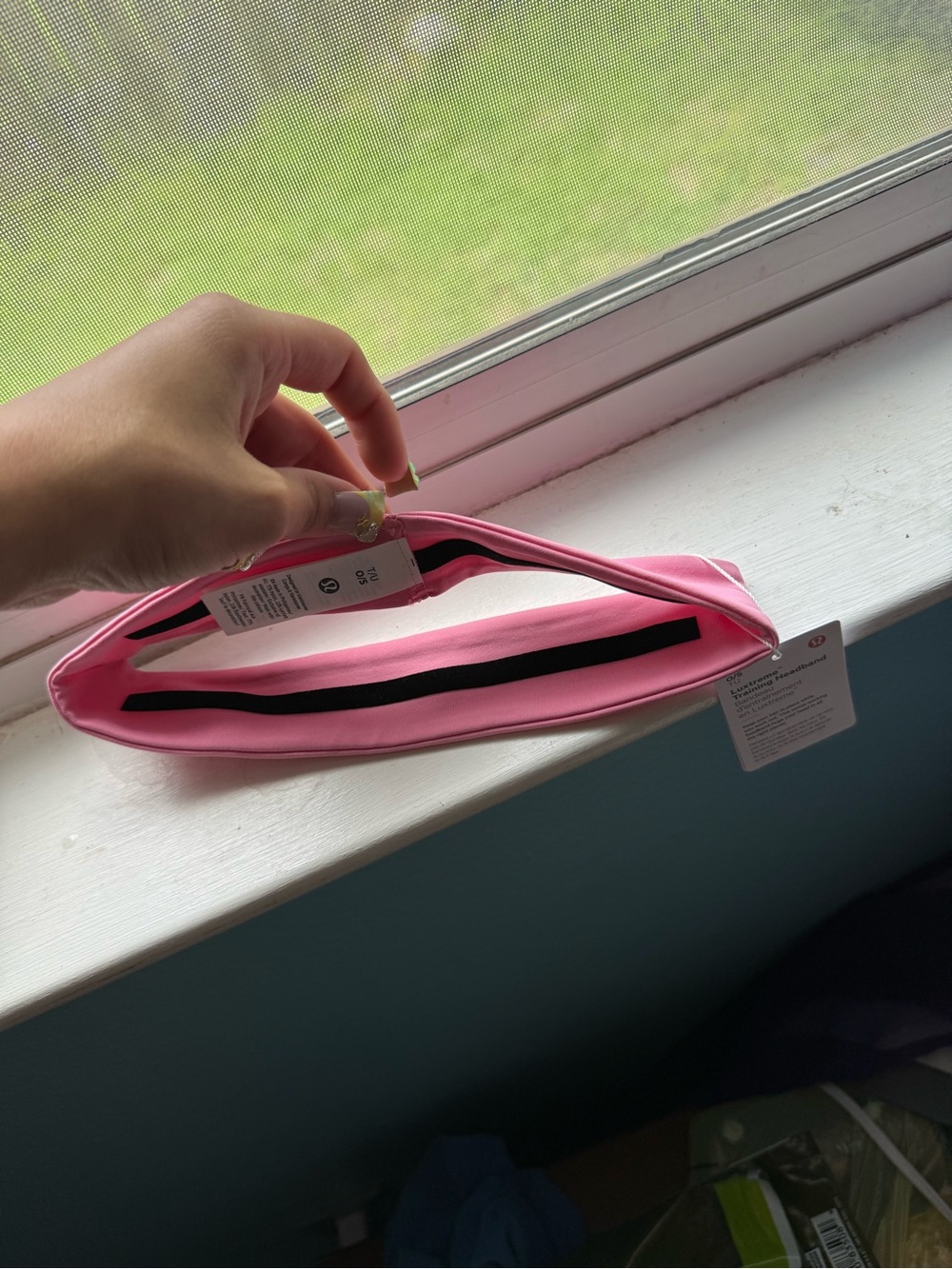 lululemon athletica Pink Athletic Headband with Black Grip - Picture 3 of 5